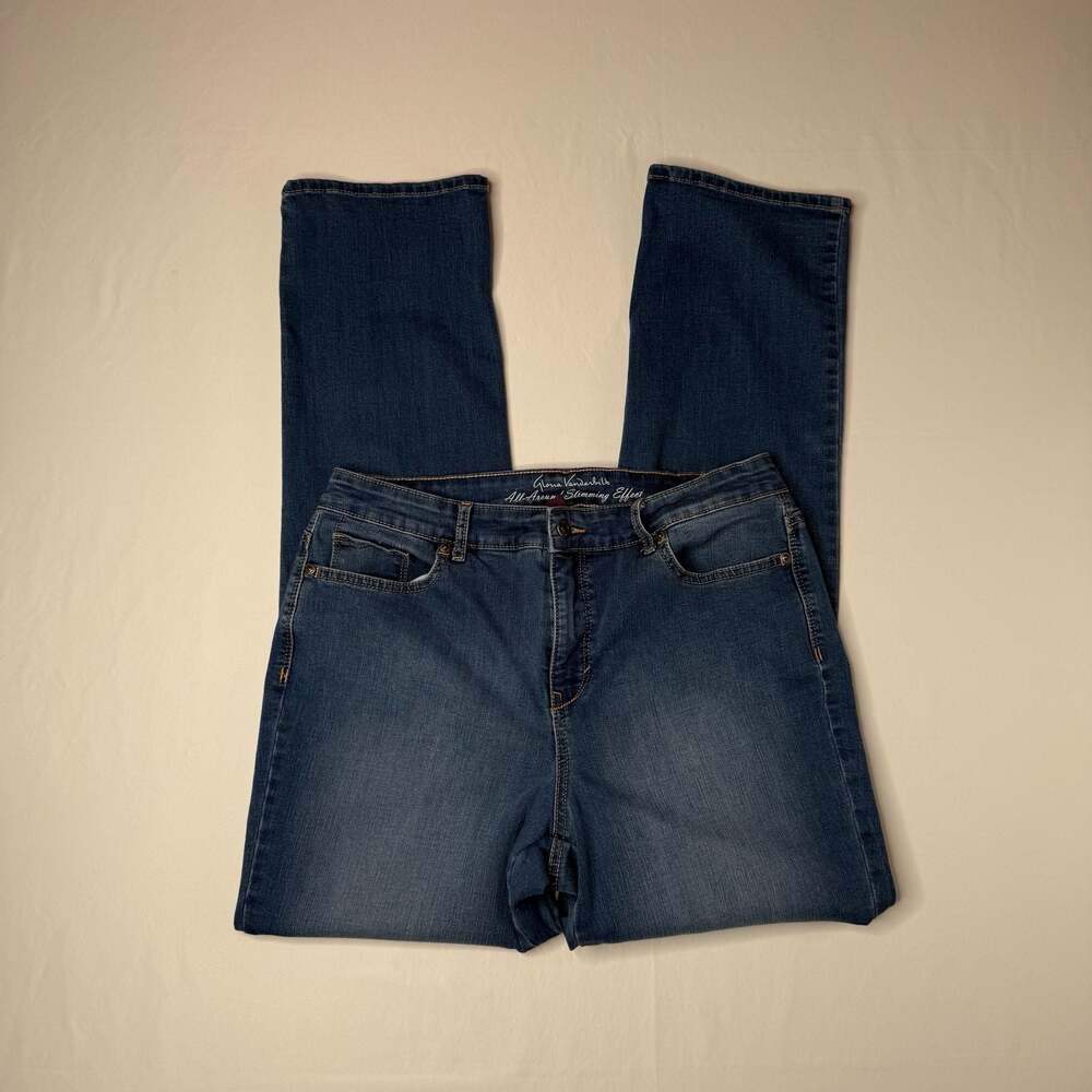 Gloria Vanderbilt All-Around Slimming Effect Rail Straight Jeans Size 10